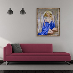 Tablou inramat - Catherine Abel - Rapsodia in albastru, 50 x 60 cm - Img 2