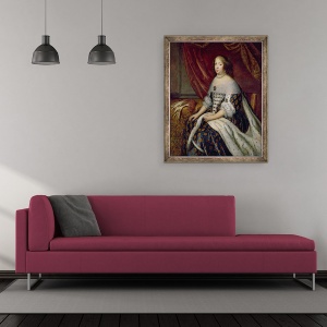 Tablou inramat - Charles Beaubrun - Portret De Anne De Austria 1601-66 Regina Frantei, 50 x 60 cm - Img 2
