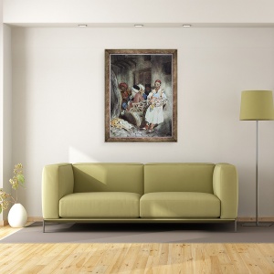 Tablou inramat - Charles Emile Callande de Champmartin - O alee in Constantinopol, 70 x 90 cm - Img 2