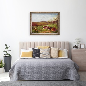 Tablou inramat - Charles James Adams - in lunca, 60 x 80 cm - Img 3