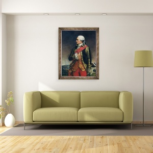 Tablou inramat - Charles-Philippe Lariviere - Jean-Baptiste de Vimeur 1725-1807 Conte de Rochambeau, 70 x 90 cm - Img 2