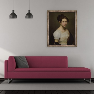 Tablou inramat - Charles-Philippe Lariviere - Portret De Eugénie-Pamela Larivière, 50 x 60 cm - Img 2
