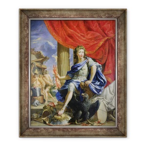 Tablou inramat - Charles Poerson - Ludovic al XIV-lea 1638-1715 ca Jupiter cucerirea Frondei, 50 x 60 cm