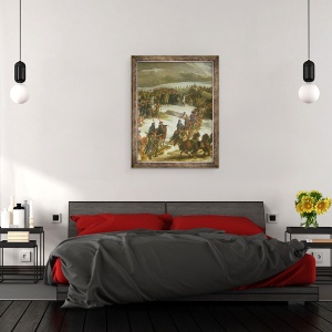Tablou inramat - Charles Thevenin - Armata franceza traversand trecatoarea St. Bernard, 20 mai 1800, 60 x 80 cm - Img 3