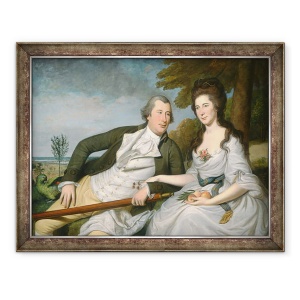 Tablou inramat - Charles Willson Peale - Benjamin si Eleanor Ridgely laming, 70 x 90 cm