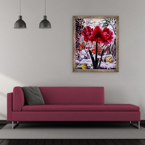 Tablou inramat - Christopher Ryland - Amaryllis de fereastra de zapada, 70 x 85 cm - Img 2