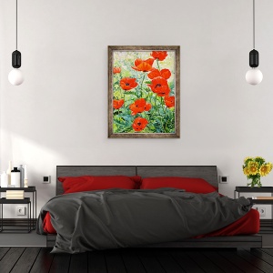 Tablou inramat - Christopher Ryland - Maci Rosii de Gradina, 60 x 80 cm - Img 3