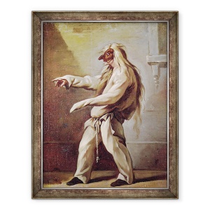 Tablou inramat - Claude Gillot - Caracter din Commedia dellArte, 60 x 80 cm