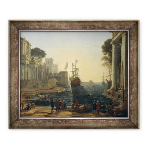 Tablou inramat - Claude Lorrain - Ulise Revenind Chryseis Tatalui ei, 50 x 60 cm