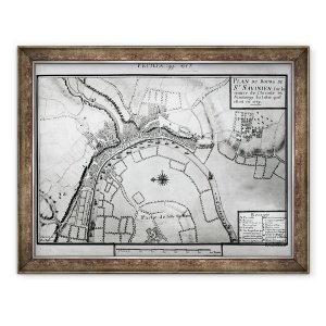 Tablou inramat - Claude Masse - Fol.99 Harta Saint-Savinien pe raul Charente in 1713, 70 x 90 cm