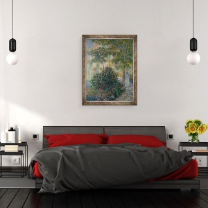Tablou inramat - Claude Monet - Camille Monet in gradina la Argenteuil, 70 x 90 cm - Img 3