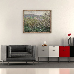 Tablou inramat - Claude Monet - Culegatori de fructe, 50 x 60 cm - Img 2
