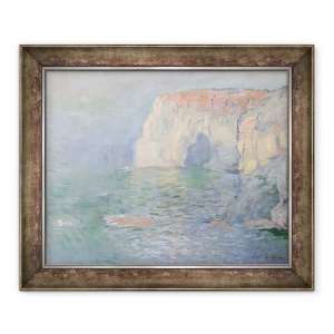 Tablou inramat - Claude Monet - Etretat - Le Manneport, reflectii pe apa, 70 x 85 cm