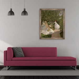 Tablou inramat - Claude Monet - Femei in Gradina, 50 x 60 cm - Img 2