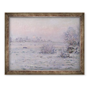 Tablou inramat - Claude Monet - Peisaj cu zapada la Amurg, 60 x 80 cm