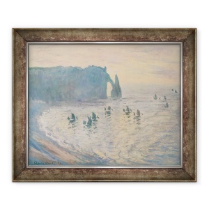 Tablou inramat - Claude Monet - Stancile de la Etretat II, 50 x 60 cm