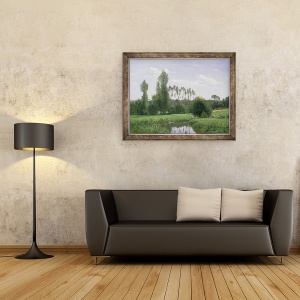 Tablou inramat - Claude Monet - Vedere la Rouelles, 70 x 90 cm - Img 2