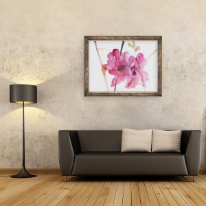 Tablou inramat - Claudia Hutchins-Puechavy - Hollyhocks II, 60 x 80 cm - Img 2