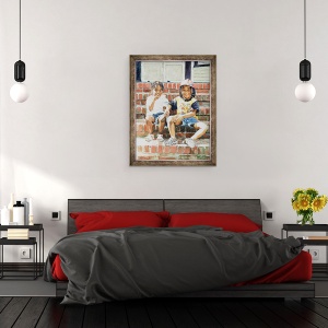 Tablou inramat - Colin Bootman - Pe treapta din fata, 60 x 80 cm - Img 3