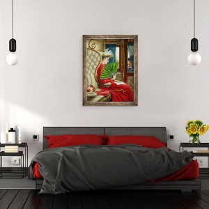 Tablou inramat - Constant Aime Marie Cap - Indiscretia, 60 x 80 cm - Img 3