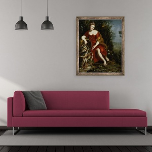 Tablou inramat - Cornelis de Vos - Alegorie de apa, 50 x 60 cm - Img 2