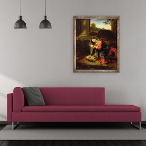 Tablou inramat - Correggio - Doamna Noastra inchinand Copilului, 70 x 85 cm - Img 2