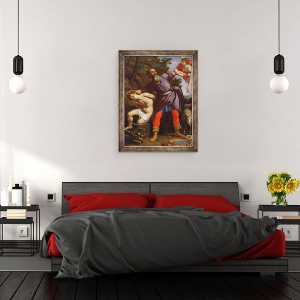 Tablou inramat - Cristofano Allori - sacrificiul lui Avraam, 70 x 90 cm - Img 3