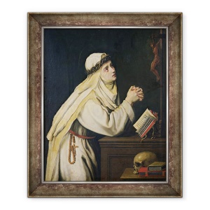 Tablou inramat - Cristofano Allori - Sfanta Ecaterina de Siena 1347-80 dupa o pictura de Francisco Zurbaran 1598-1664, 70 x 85 cm