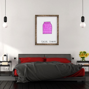 Tablou inramat - Daisy de Villeneuve - Fusta scurta, 60 x 80 cm - Img 3