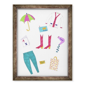 Tablou inramat - Daisy de Villeneuve - imbracaminte si Accesorii, 70 x 90 cm