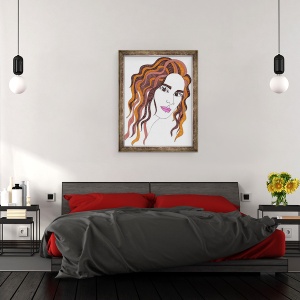 Tablou inramat - Daisy de Villeneuve - Ochii caprui, 70 x 90 cm - Img 3