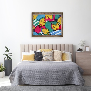 Tablou inramat - Daisy de Villeneuve - Palarii & Fete, 70 x 90 cm - Img 3