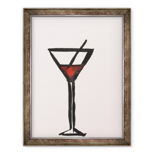Tablou inramat - Daisy de Villeneuve - Sticla Martini, 60 x 80 cm