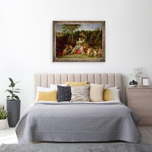 Tablou inramat - David Teniers the Younger - Gradina Armidei, 60 x 80 cm - Img 3