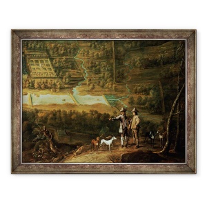 Tablou inramat - David Teniers the Younger - Peisaj cu sportivi, 70 x 90 cm