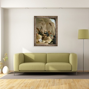 Tablou inramat - David Teniers the Younger - Tentatia Sfantului Anton I, 70 x 90 cm - Img 2