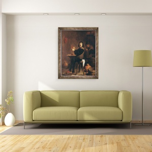 Tablou inramat - David Teniers the Younger - The Happy Soldier, 70 x 90 cm - Img 2