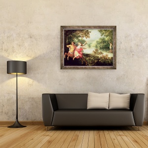 Tablou inramat - David Vinckboons - Hercule, Deianeira si centaurul Nessus, 70 x 90 cm - Img 2