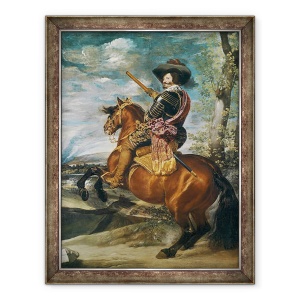 Tablou inramat - Diego Rodriguez de Silva y Velazquez - Portretul ecvestru al lui Don Gaspar de Guzman 1587-1645 Conte-Duce de Olivares, 60 x 80 cm