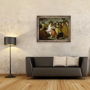 Tablou inramat - Diego Rodriguez de Silva y Velazquez - Triumful lui Bacchus, 70 x 90 cm - Img 2