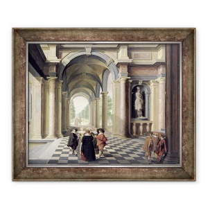 Tablou inramat - Dirck van Delen - O sala renascentista, 50 x 60 cm