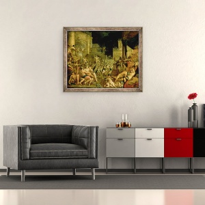 Tablou inramat - Dirk Valkenburg - Bacchus la Curtea de Midas, 50 x 60 cm - Img 2