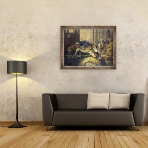 Tablou inramat - Dominique Henri Guifard - Piata de peste, 70 x 90 cm - Img 2