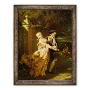 Tablou inramat - Edouard Louis Dubufe - Lovelace rapirea Clarissa Harlowe, 70 x 90 cm