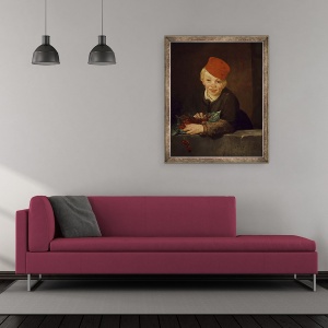 Tablou inramat - Edouard Manet - Baiatul cu ciresele, 50 x 60 cm - Img 2