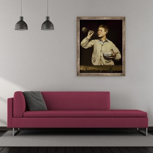 Tablou inramat - Edouard Manet - Boy suflare bule, 50 x 60 cm - Img 2