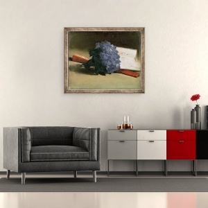 Tablou inramat - Edouard Manet - Buchet de Violete, 50 x 60 cm - Img 2