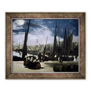 Tablou inramat - Edouard Manet - Lumina lunii pe portul Boulogne, 50 x 60 cm