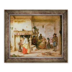 Tablou inramat - Eduard Gustav Seydel - Timp de cafea, 50 x 60 cm