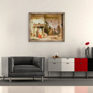 Tablou inramat - Eduard Gustav Seydel - Timp de cafea, 50 x 60 cm - Img 2